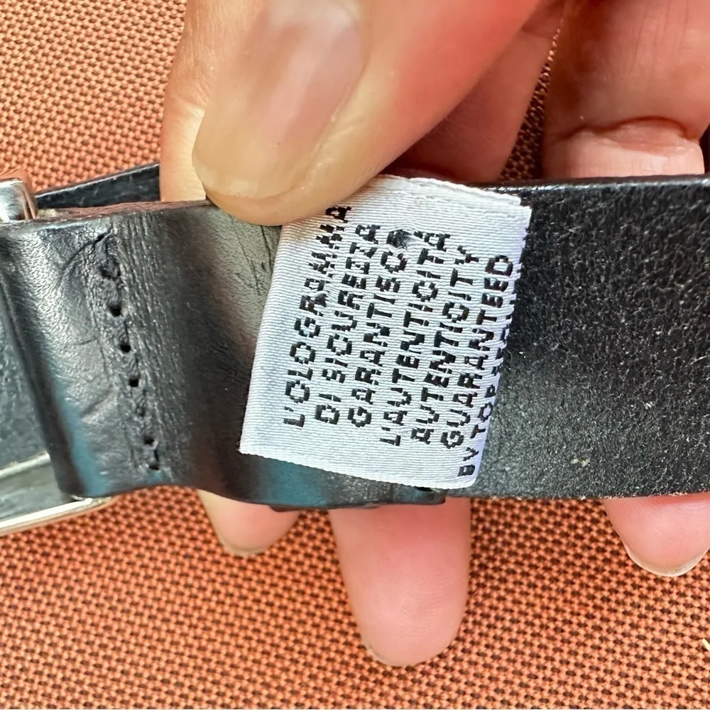 Dolce & Gabbana Black Leather Belt Kids 19-23 waist 50-60CM LOGO Designer 3053 Y